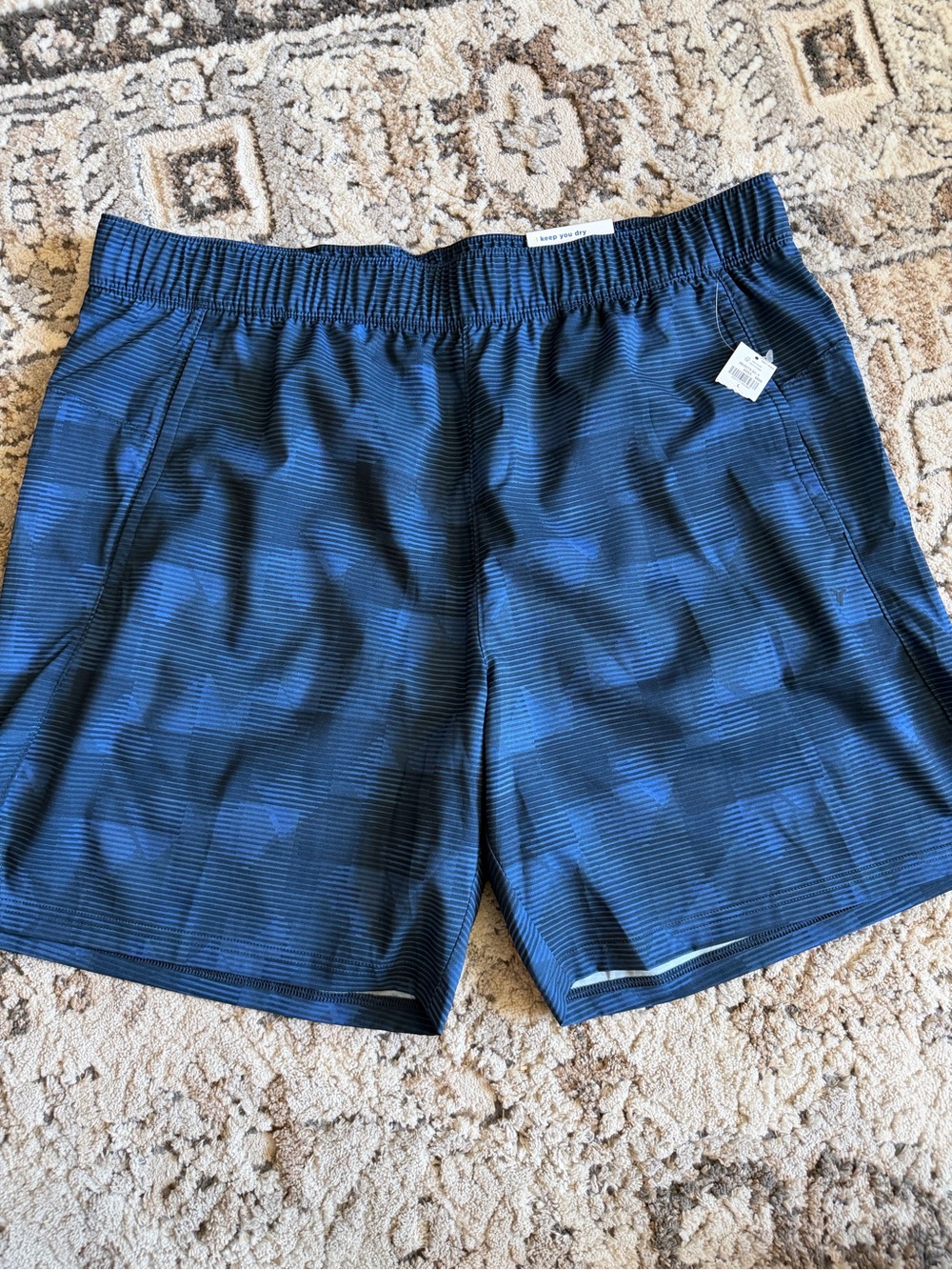 Old Navy Men’s Blue Striped Athletic Shorts